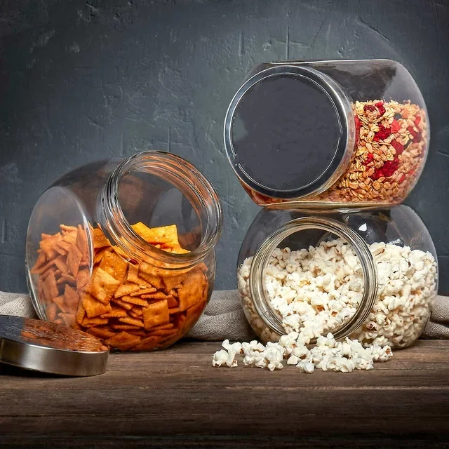 Barattoli 1 Litro HEFTMAN Barattoli Vetro 1 Litro Set 12 Pezzi - Ermetici Per Conservazione Alimenti Vetro Senza Bpa - Foto 2