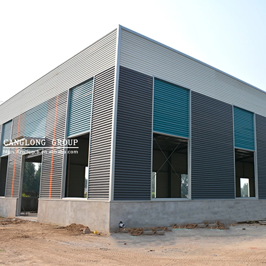 Low Cost Prefabricated Light Steel Structure Industrial Shed Buildings Warehouse with Construction