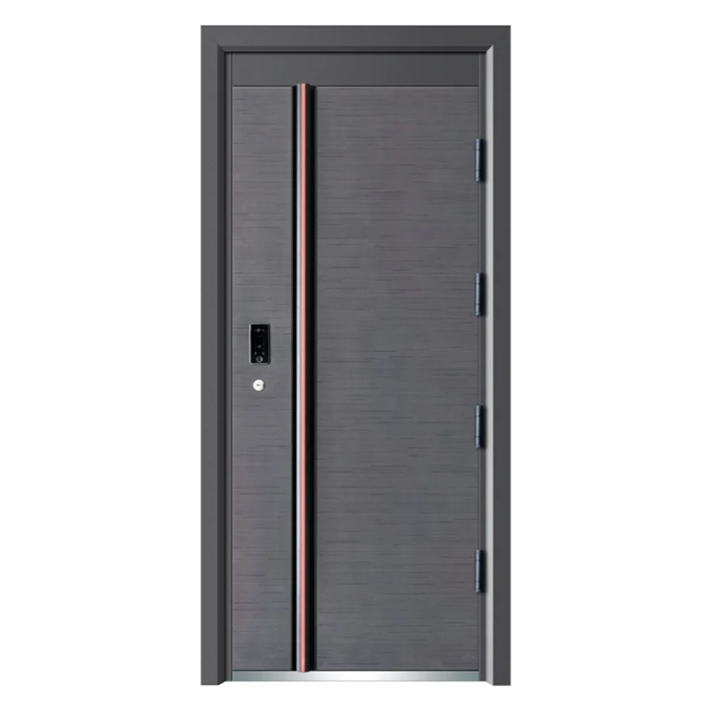 Vill R Proof Moisture Proof with Aluminum Strip Exterior Steel Door Villa with Smart ...