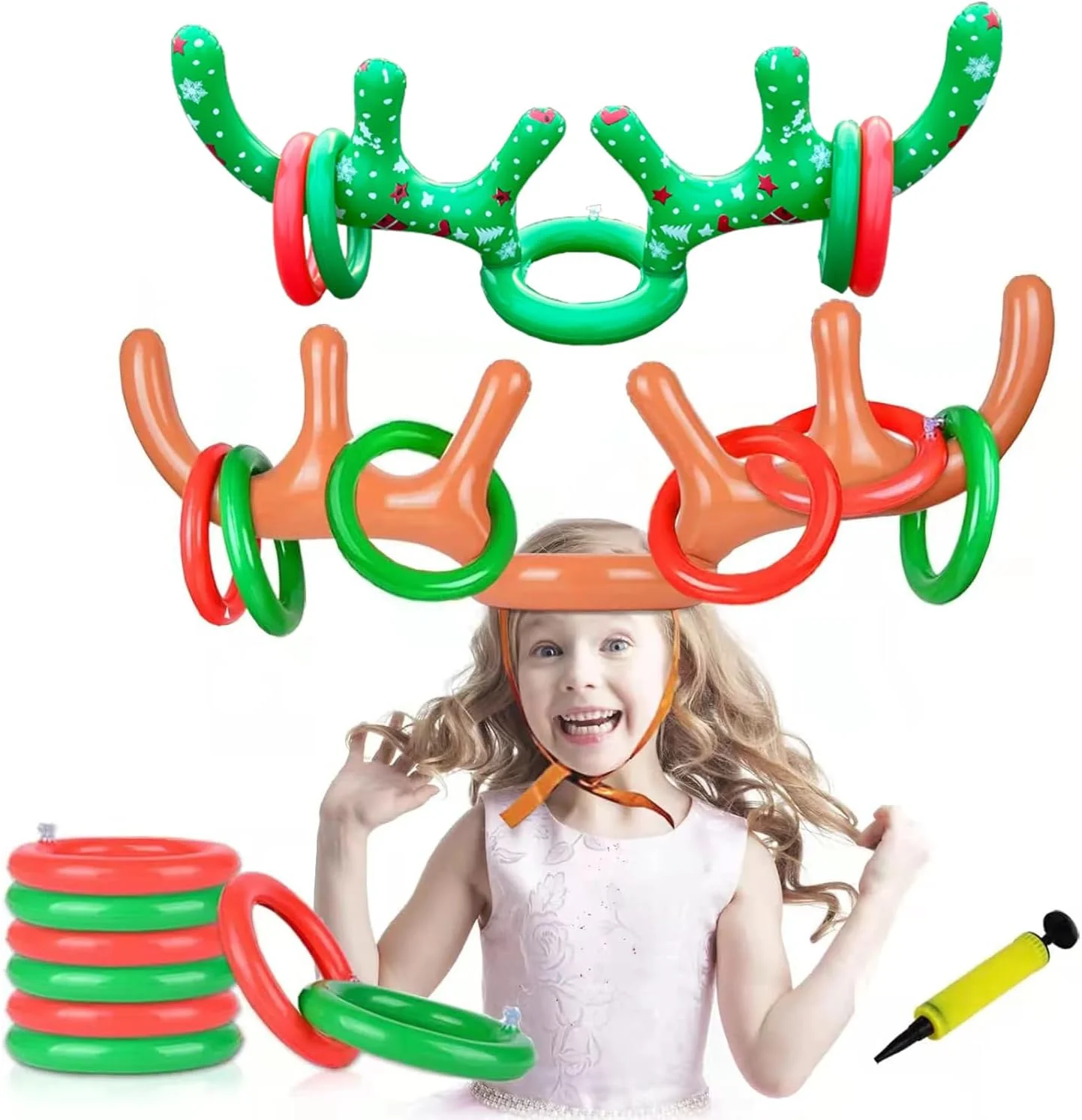 thumbnail image 2 of Christmas Ring Toss Games For Family Kids Party 5 Pack Inflatable Nutcrackers Toss Game Adults For Indoor Outdoor Garden Toys Gifts Holiday 2 of 13