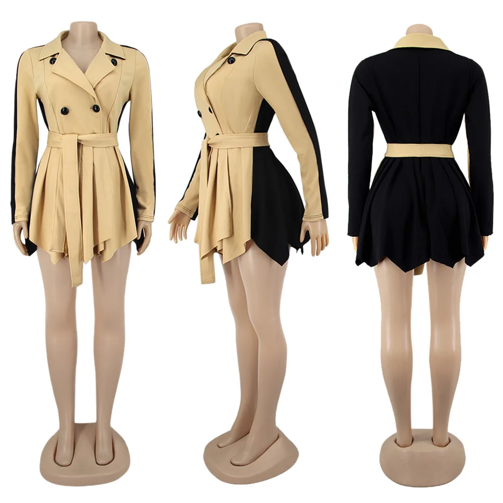 Plus Size Coats Girls' Jackets Cute Pleated Dress Coat Solid Color