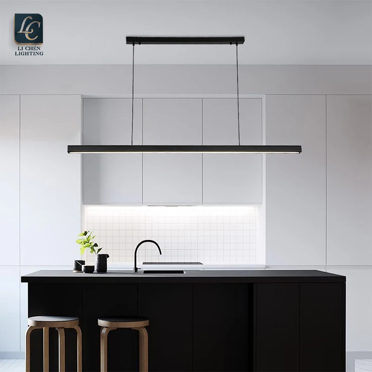 P0055 Simple Design Indoor Decoration Office Home Commercial Black LED Modern Pendant Lamp