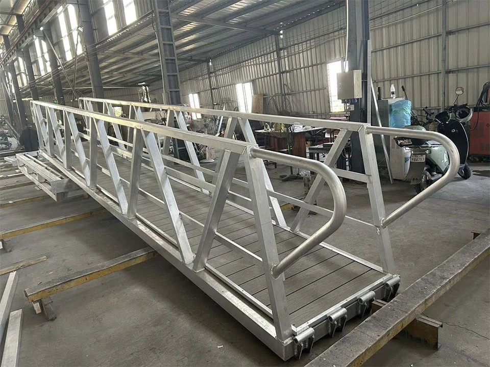 6061-t6 Heavy Duty Aluminium Ramp Ladders For Marine Boat Handrail Dock ...