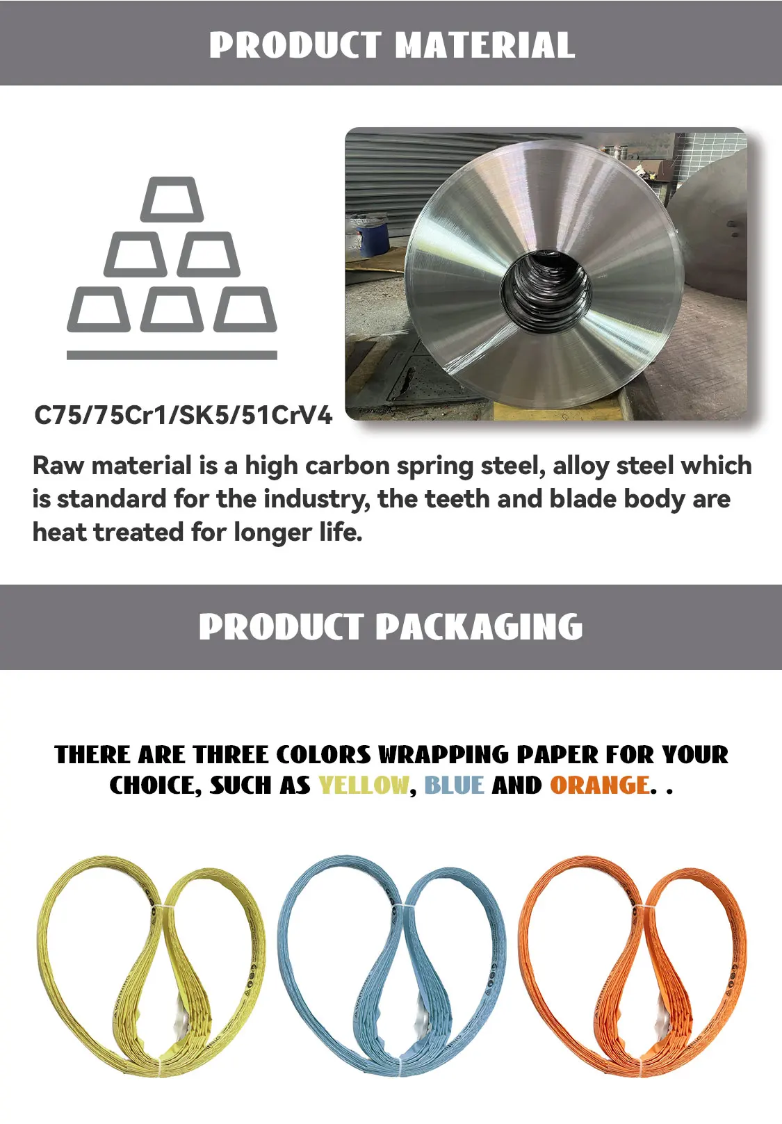 Magnate M106C38H4 Carbon Tool Steel Bandsaw Blade - 106" Length, 3/8" Width, 4 Hook Tooth