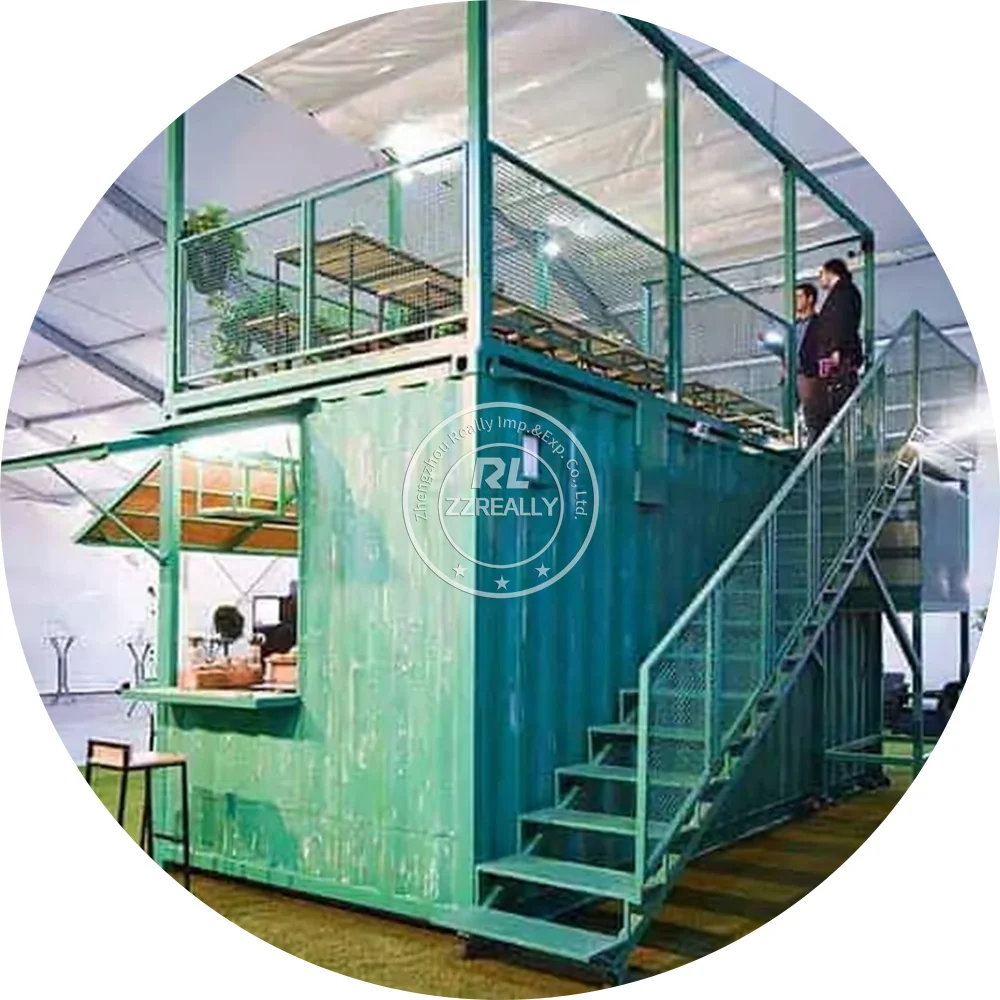 Street Drive Thru Container Prefab Coffee Shop Kiosk Mobile Prefabricated Container Bar Restaurant With Kitchen for Sale
