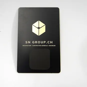 Both Side Laser Engraving NFC CHIP 213 / 215 / 216 Matt Black Mirror Gold / Silver NFC Metal Business Card for Social Media Sha