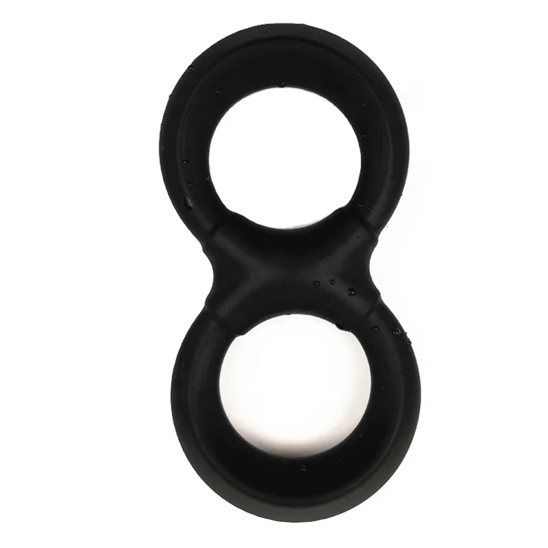 Liquid Silicone Cock and Ball Ring Delay Ejaculation Reusable Stretcher Black Liquid Silicone Cock Ring of Men with Cock Ring