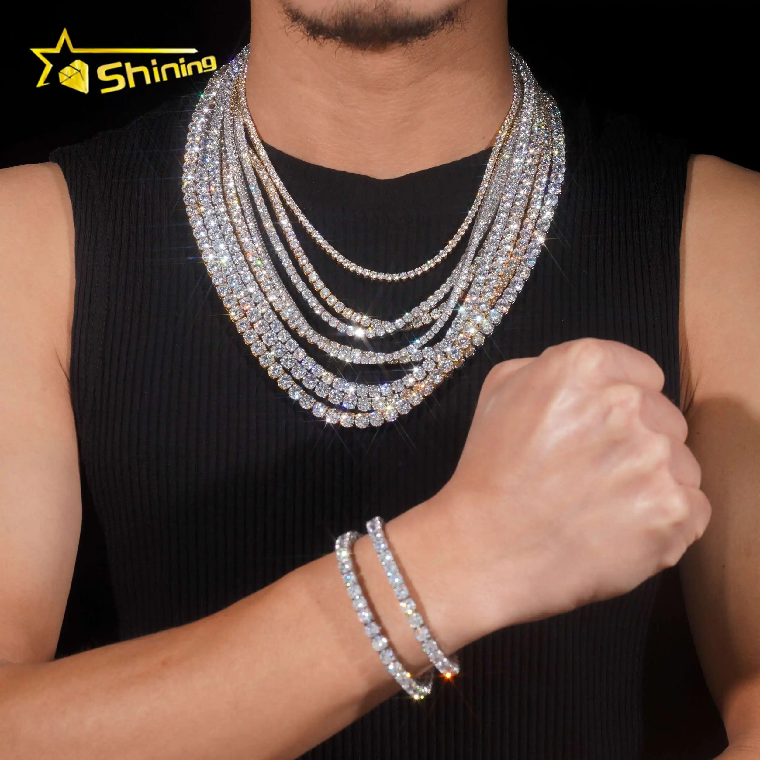 卸売価格 3mm 4mm 5mm 6mm CZ テニスチェーン ステンレススチール