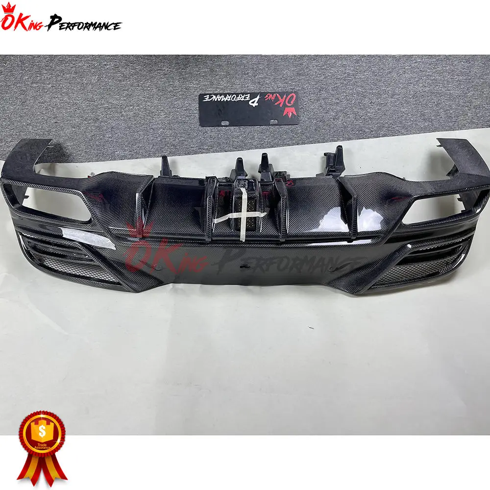 FD Style Carbon Fiber Rear Diffuser for Mercedes Benz AMG GLE43 GLE63 Coupe GLE Class Body Kit
