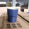Frosted dark blue step cup
