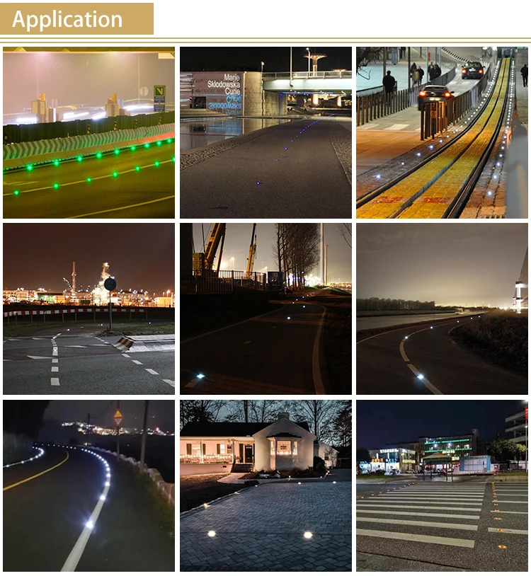 New Design Ip68 Solar Road Stud Cat Eye Smart Crosswalk Pavement Motorway  Studs Reflectors Flashing Light IL300