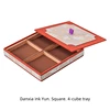 square 4grid tray