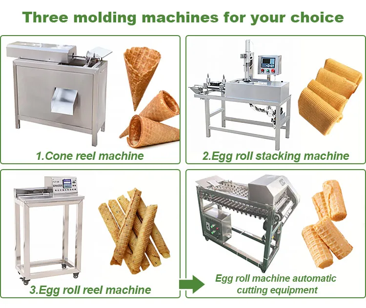 Commercial Industrial Icecream Wafer Stroopwafel Equipment Waffle Egg Roll Maker Ice Cream Cone 7414