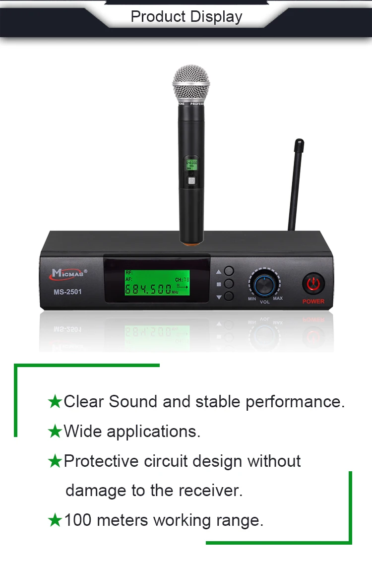 Multifunctional 4 Wireless Microphone System For Wholesales Wireless ...