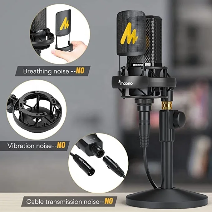 MAONO XLR コンデンサーマイク 34mm大型ダイアフラム付き Amazon.com: MAONO XLR Condenser Microphone with 34mm Large