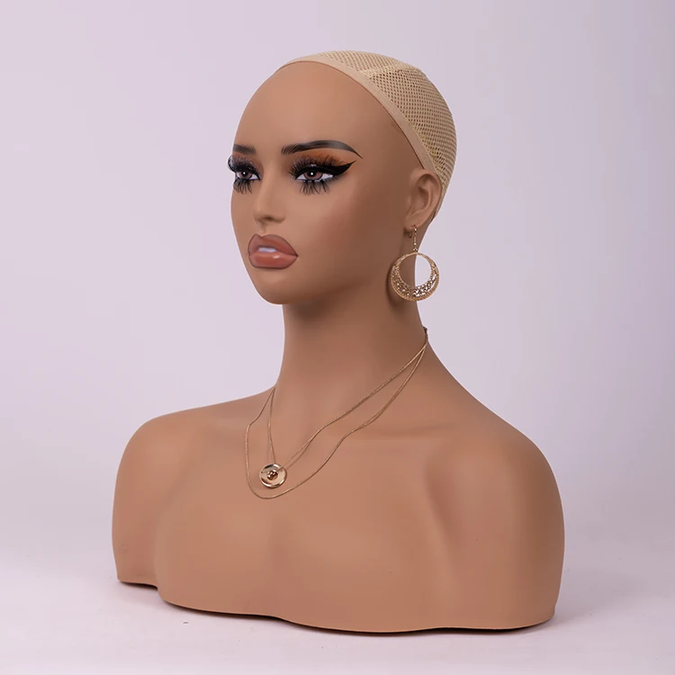 Makeup Mode Black Female Tete De Mannequins Shop Display Mannequin Head ...