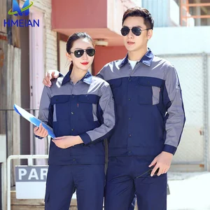 Men Women's Long Sleeve Work Suit Custom Logo Printing Cotton Comfortable Breathable Work Clothes Workwear