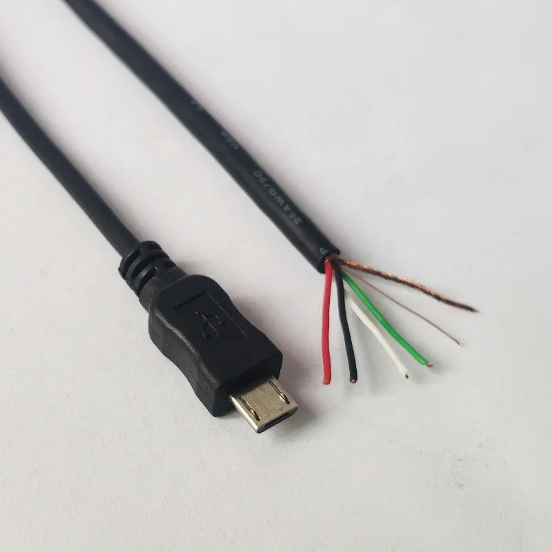 Grap Het hotel groei Custom Length 5 Wires Micro Usb Cable With Braid Sheilding - Buy 5 Wires Micro  Usb Cable,Custom Usb Cable,Custom Usb Cable Product on Alibaba.com