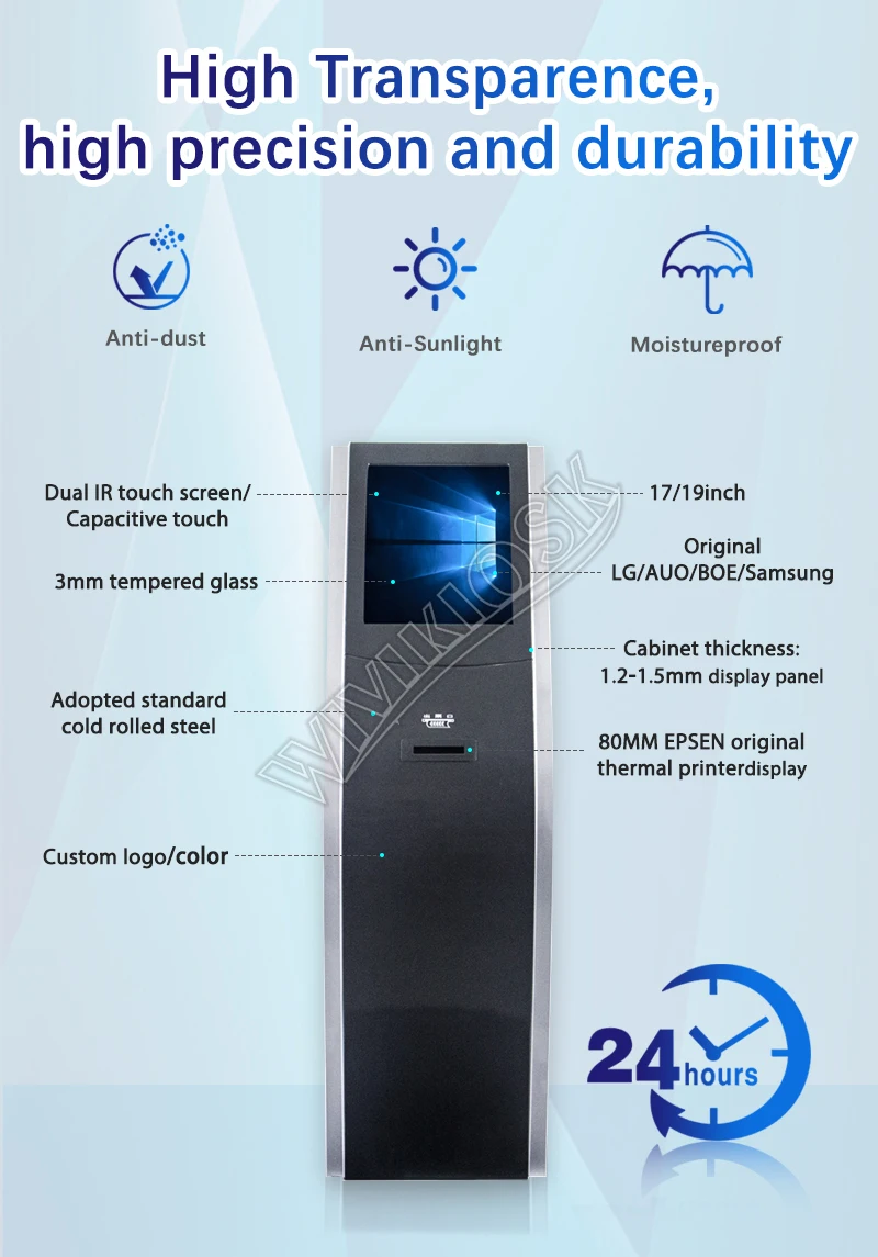 Bank/hospital Other Service Equipment Customer Waiting Token Number Ticket Dispenser Queue Management Display System