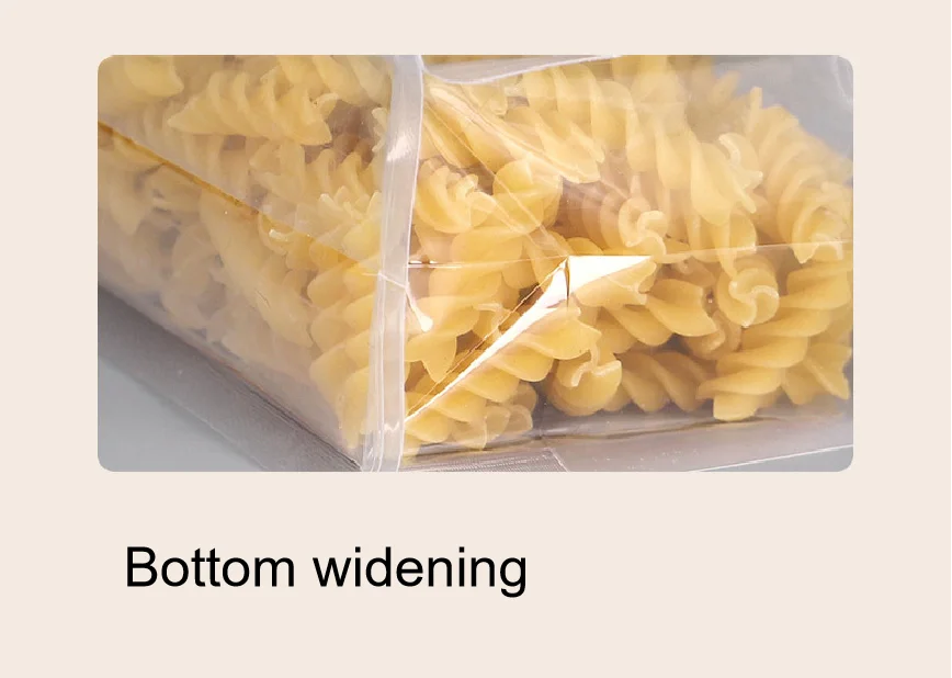 Horizontal octagonal sealed transparent self sealing tote bag, plastic leisure food dry goods hand-held packaging bag