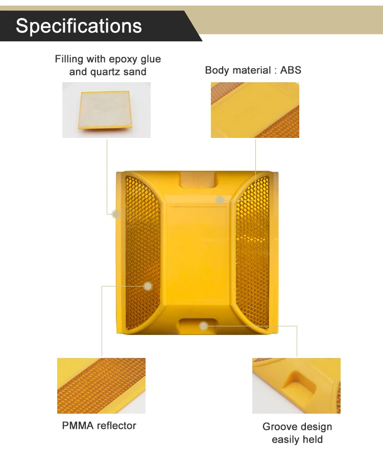 Flashing Safety Making Machine Motorway Driveways Aluminium Solar Traffic Plastic Side Light Cat Eye Road Reflectors Stud