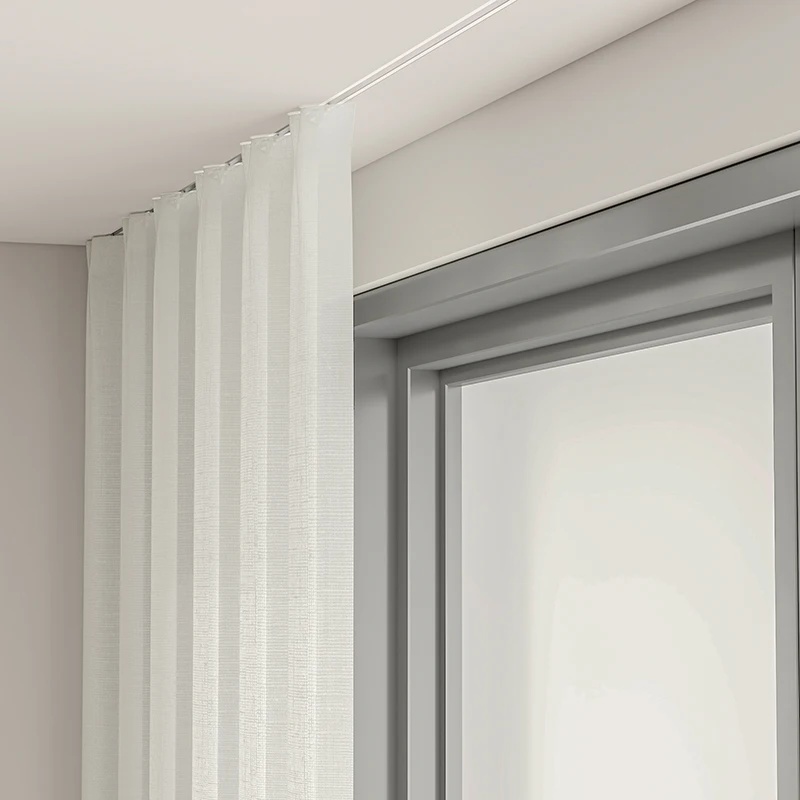 Window Wave Ripplefold Aluminum Recessed Curtain Railing Tracks Bar