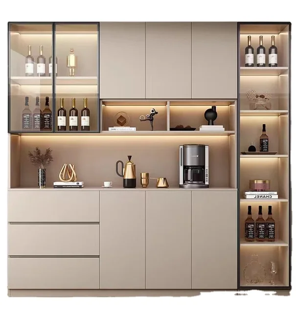 Living Room Furniture Luxury Wine Cabinet Wall Tea Cupboard Kitchen Storage Cabinet Sideboard Cabinet for Dining Room