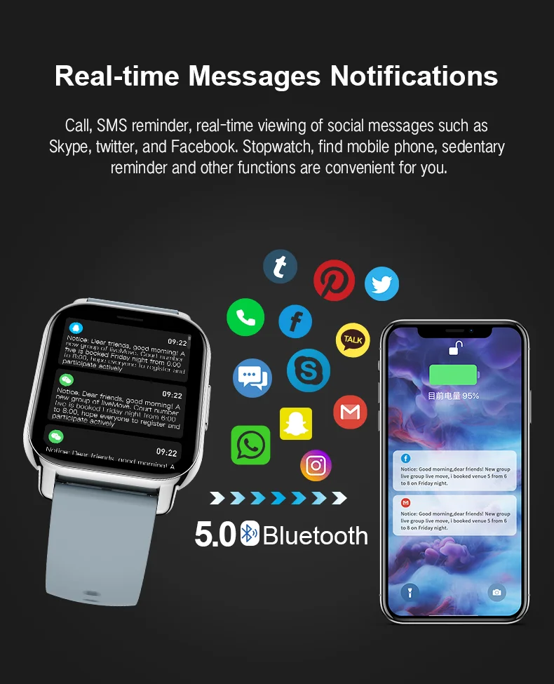 VALDUS P66 Smart Watch Sport IP68 Waterproof BT Call Montre Intelligente Blood Oxygen Monitor Reloj Smart Watch
