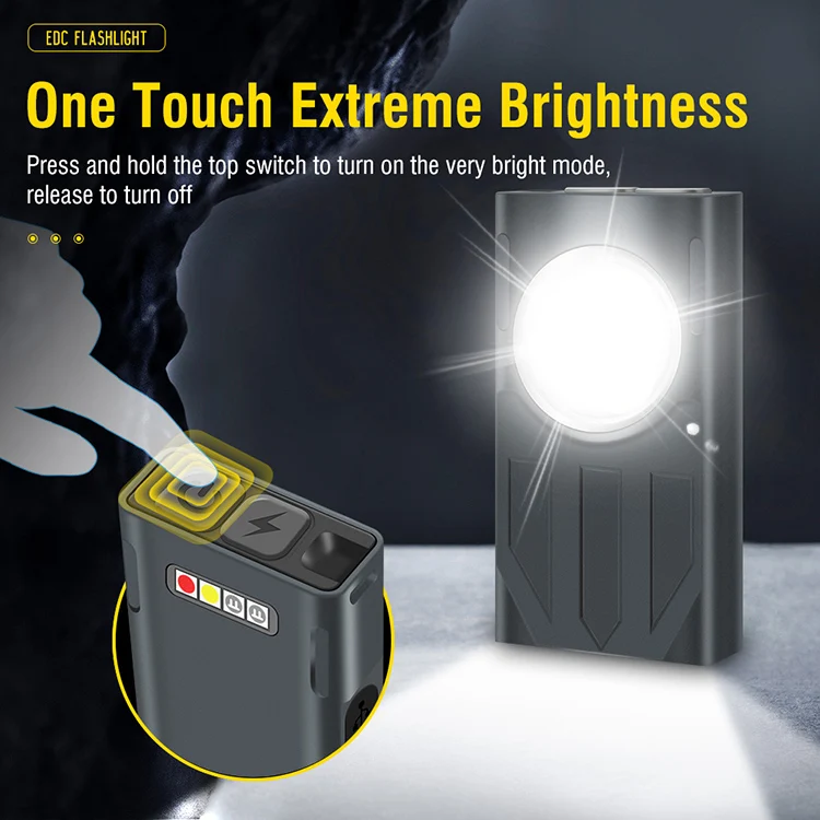 Фонарик V7 для повседневного использования, 1100 лм, миниатюрный фонарик-брелок, перезаряжаемый, Ipx5, водонепроницаемый, многофункциональный, цветной светодиодный мини-фонарик