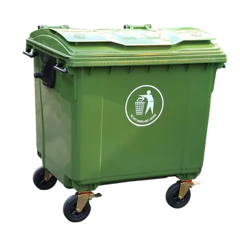 1100 liter industrial dustbin mobile recycle garbage container trash can plastic waste bins