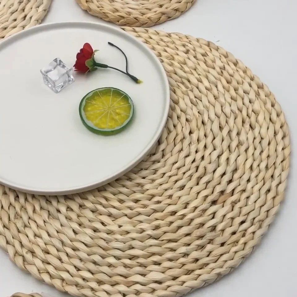 Wholesale Custom Grass Round Placemat Natural Straw Placemats For