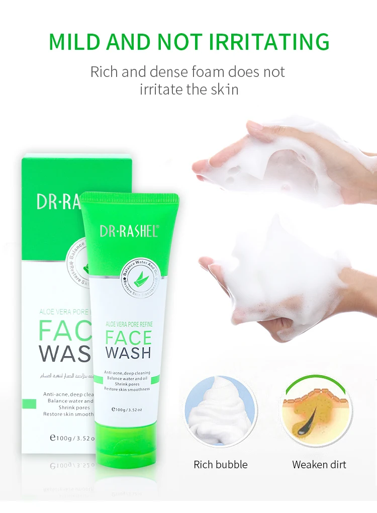 New Coming DR RASHEL Aloe Vera Pore Refine Face Wash 100g