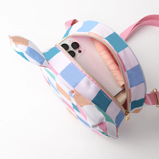 Custom Design Mouse Head Nylon Multicolor Children Waist Purse Girls Bum Bag Kids Fanny Pack Kid Custom Design Kids Belt Bag