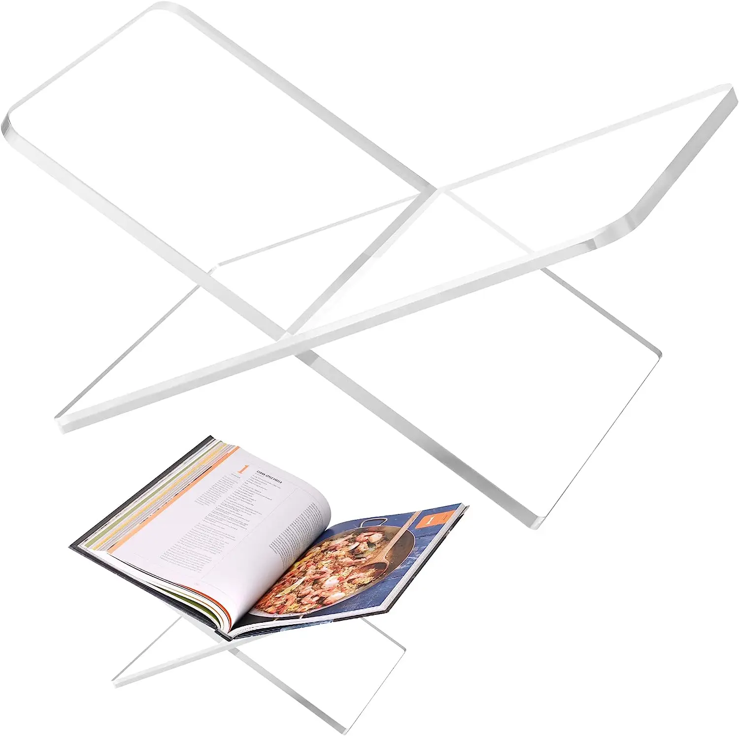 Sleek Acrylic Cookbook Stand - Elevate Your Culinary Reading Experience