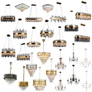 Modern Interior Decorative Nordic Style Rectangle Luxury LED Chandelier Crystal Rectangular for Living Room