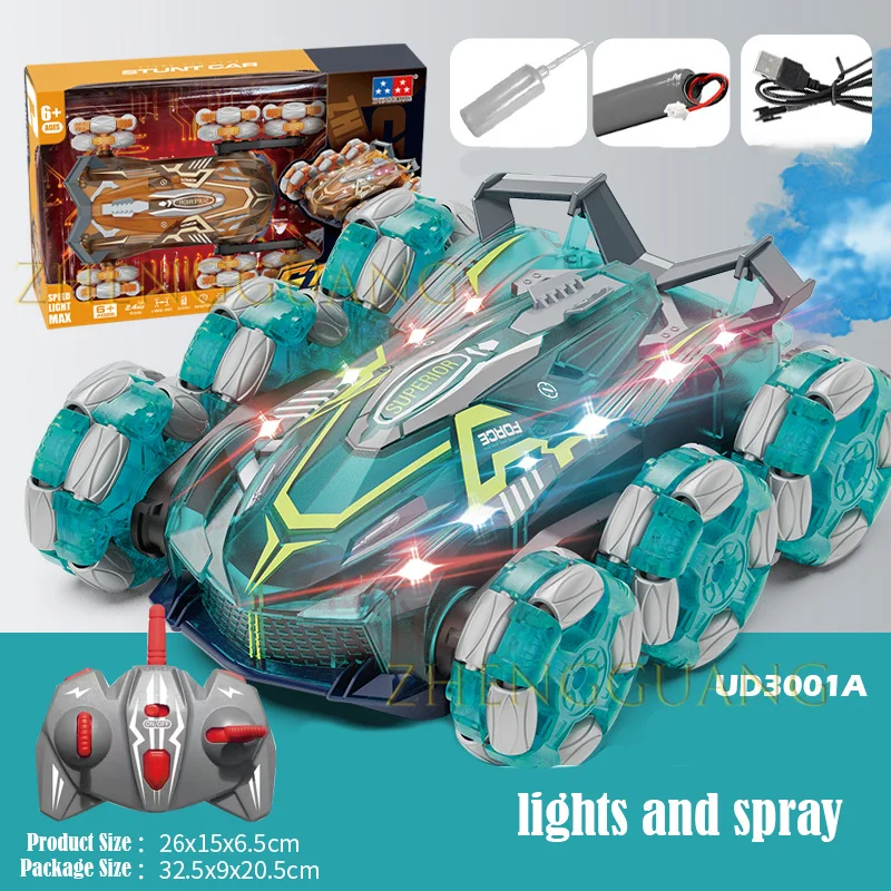 Zhengguang 2024 Kid RC Toys - Stunt Car with Lights & Music
