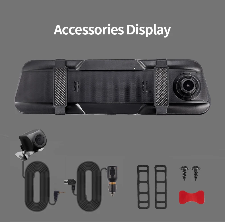 SPY Rearview Mirror Dash Cam Car Inside Mirror Dvr Box Display Screen With Camera and Screen