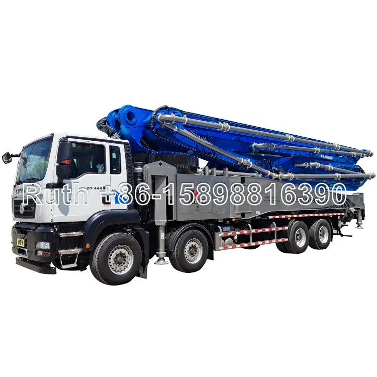 Бетононасос JIUHE, бетононасос для грузовиков 30 м 38 м 52 м 58 м 62 м 70 м, Китай