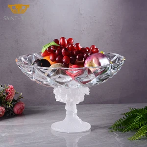 2026 New Trending Crystal Bohemia Rose Flower Fruit Tray Chocolate Bowl for Party Decoration