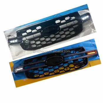 For Ford Ranger T9/EVEREST 2023+ Bumper LEd Grills Modification Air Intake Grille Exterior Accessories Light Body Kit  Grill