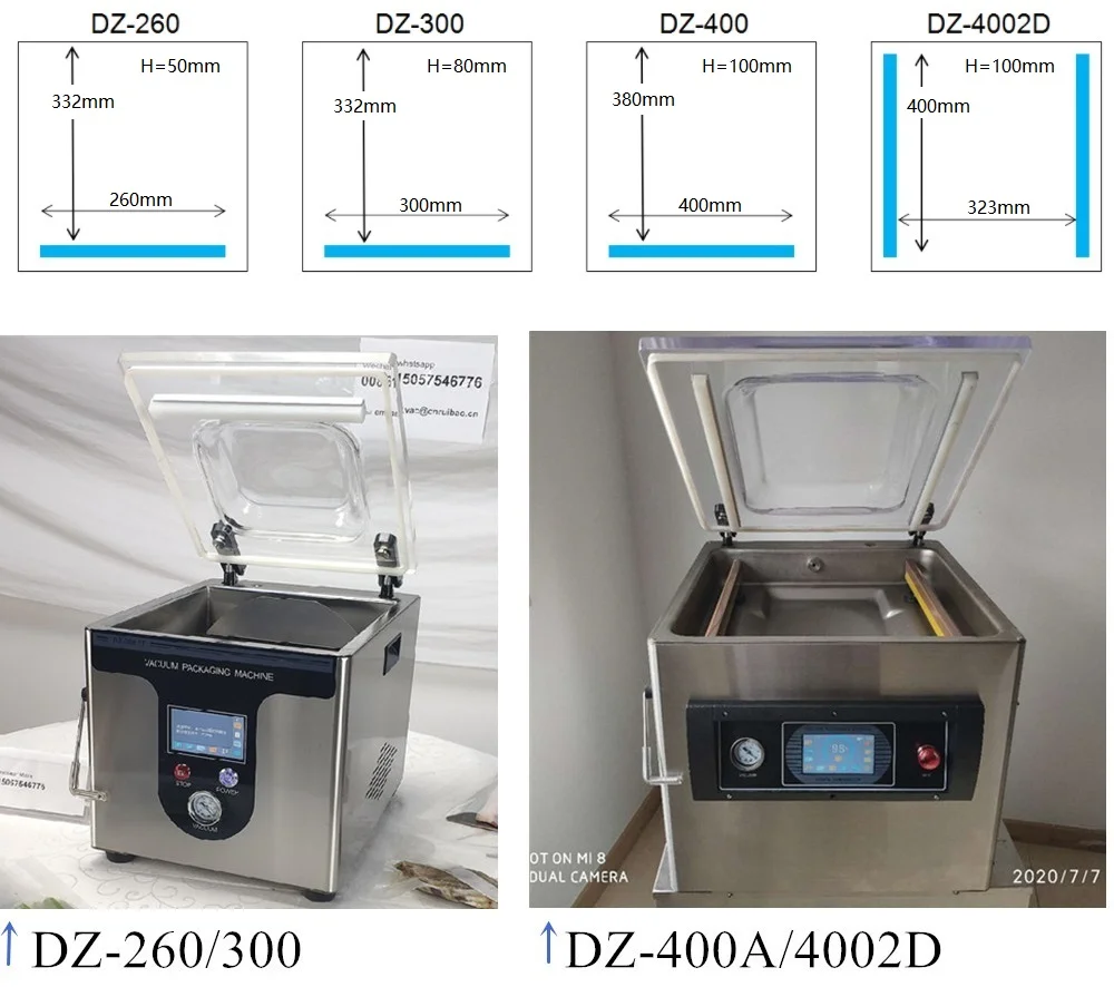 DZ Type Chamber Sealer Machine Auto Table Vacuum Sealer Packer Machine Fruit Meat Soup Food Vegetable Vaccum Machine Vacuum Pack