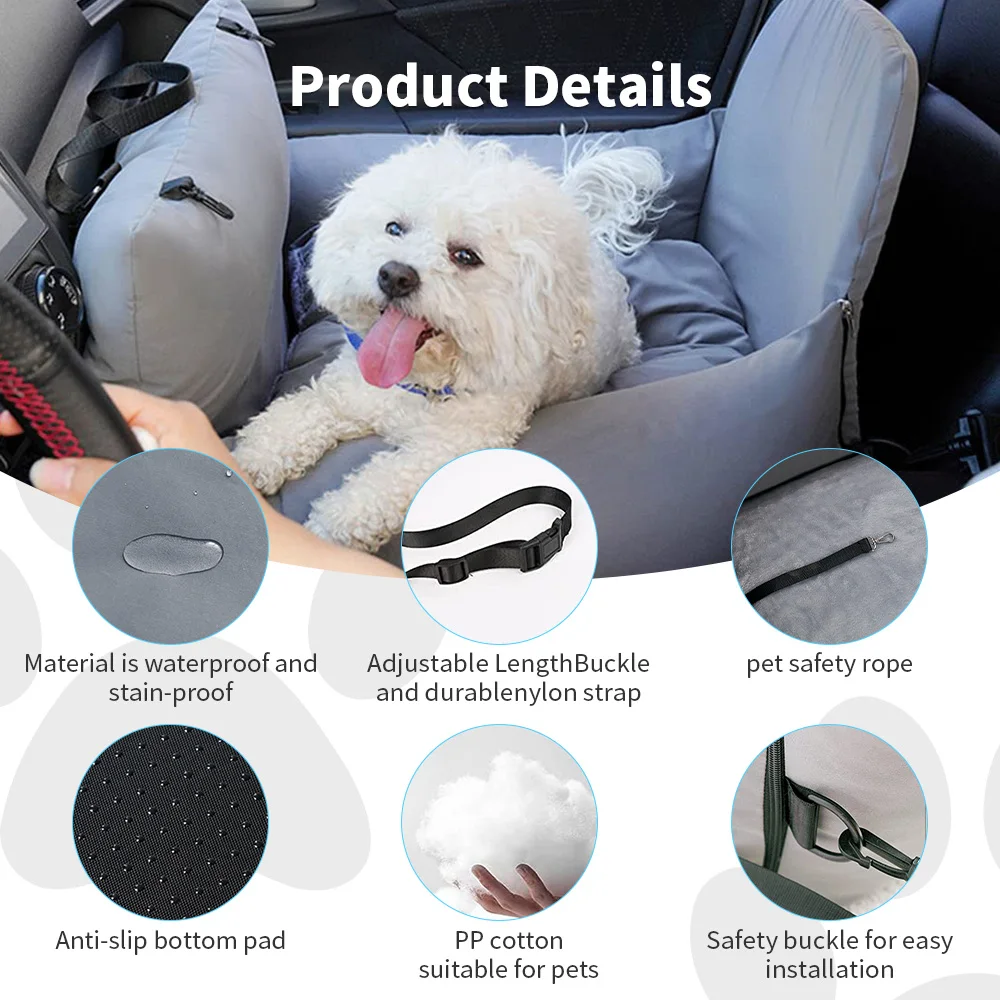 Custom made travel safety dog car booster seat bed supplier