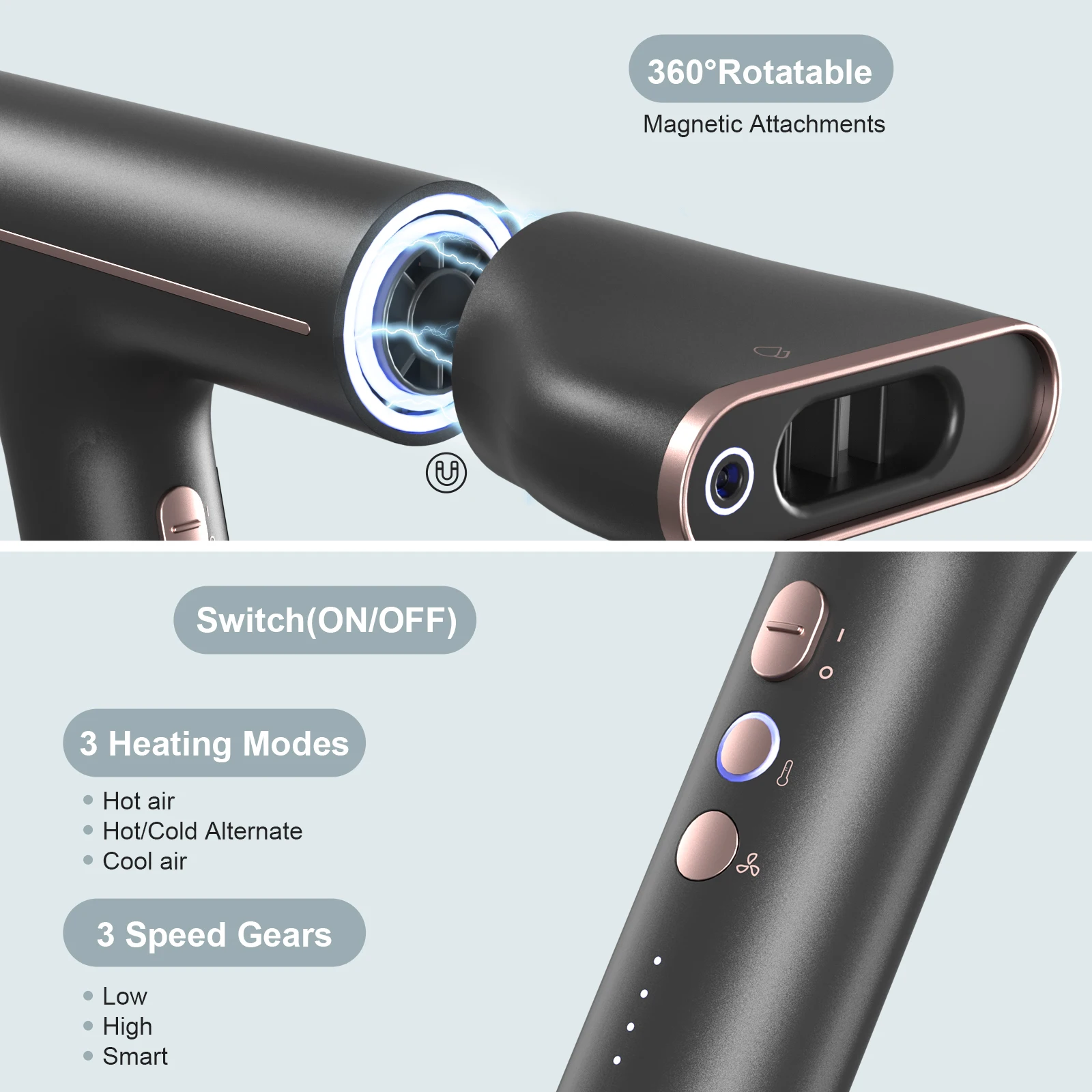 Private Label Equator 3000 Cordless Rechargeable Hair Dryer Custom Super Mega Turbo Hair Dryer Wall Mounted