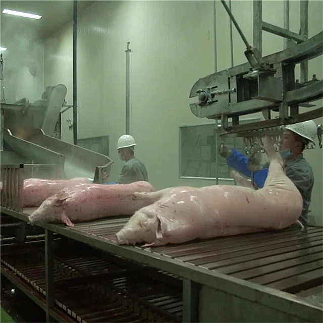 Pig blood collection and slaughtering equipment slaughterhouse production line automatic bloodletting flat conveyor