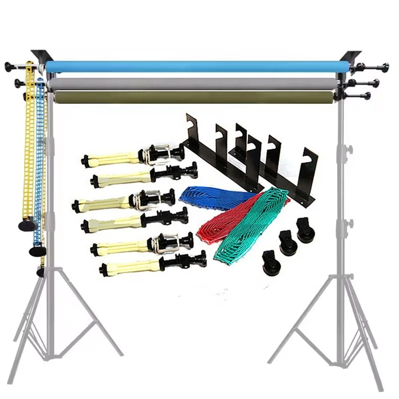 EMART Support mural pour toile de fond à rouleau - 1 chaîne de support manuel pour photographie - Support de plafond fixé au trépied pour studio vidéo en direct EMART Support mural pour toile de fond à rouleau - 1 chaîne de support manuel pour photographie - Support de plafond fixé au trépied pour studio vidéo en direct