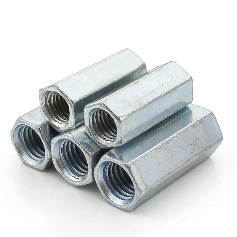 M6 M8 M10 M12 Galvanized Long Hexagon/Round Connector Nuts Metric Connecting Nut