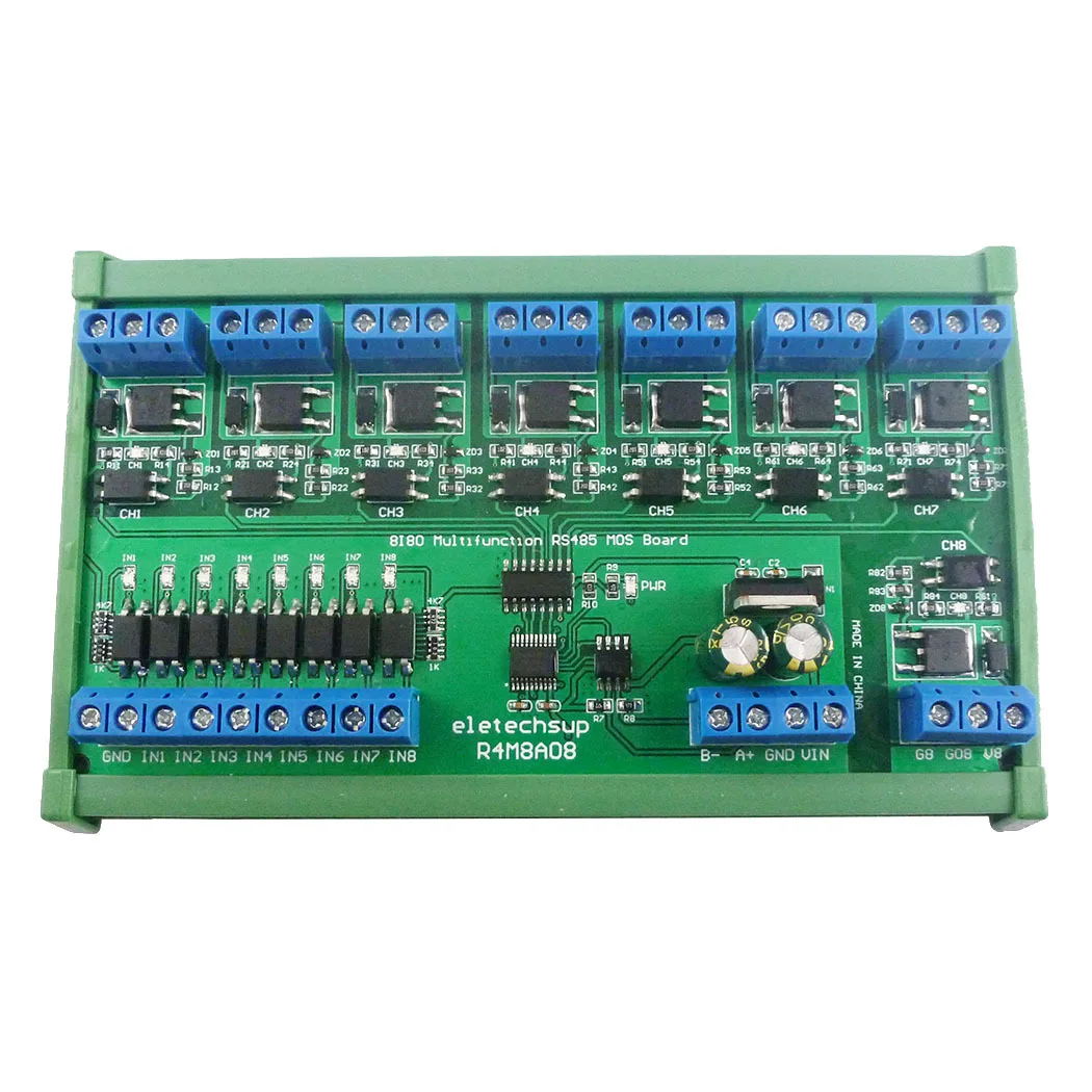 R4m8a08 6-25v 8-input And 8-output Rs485 Mosfet Module - Buy R4m8a08,6