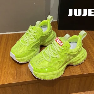 Custom Ladies Casual Sneakers OEM New Shoes for Women Platform Shoes Mesh Breathable Lady Running Sports Shoes Zapatos De Mujer