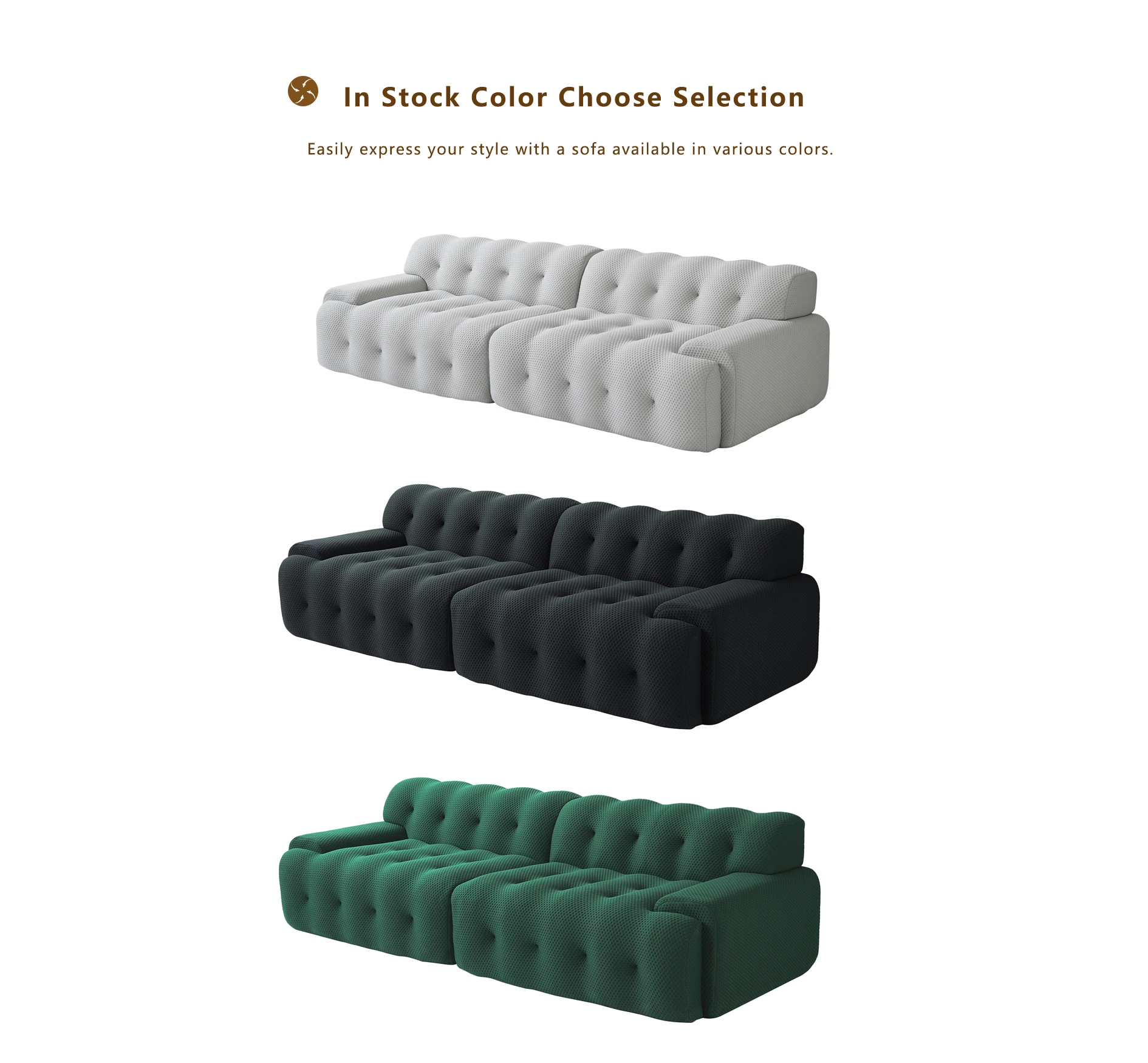 ATUNUS Italian 5D Elastic Fabric Compressed Vacuum Foam Lounge Couch Sofa Custom Modular Sectional Compress Sofa Couch Set