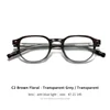 C2 Brown Floral -Transparent Grey